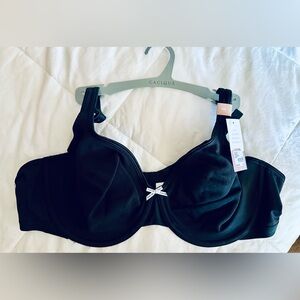 Cacique SZ 44D Black Demi Underwire Bra